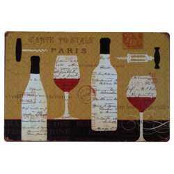 placa publicitaria de vino