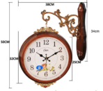 reloj de pared doble vintage
