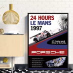 affiche 24h du mans porsche vintage