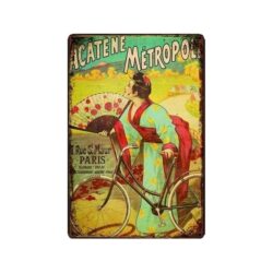 placa de metal vintage acatene metropole