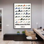 affiche adidas vintage basket