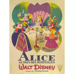 affiche alice au pays des merveilles vintage