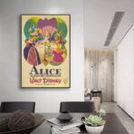 affiche alice au pays des merveilles vintage