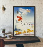 cartel alpes jura esqui vintage