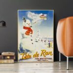 cartel alpes jura esqui vintage