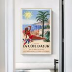 affiche alpes provence cote d'azur vintage