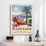 affiche alpes provence cote d'azur vintage