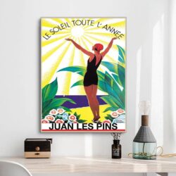 cartel antiguo juan les pins