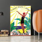 cartel antiguo juan les pins