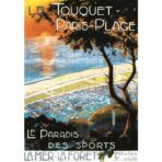cartel antiguo le touquet paris plage