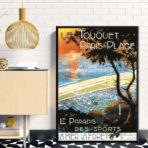 cartel antiguo le touquet paris plage