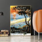 cartel antiguo le touquet paris plage
