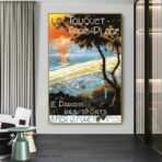 cartel antiguo le touquet paris plage