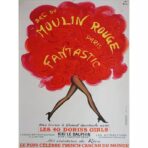 cartel viejo de moulin rouge