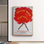 cartel viejo de moulin rouge