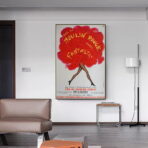 cartel viejo de moulin rouge