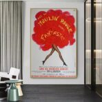 cartel viejo de moulin rouge