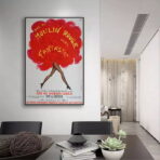 cartel viejo de moulin rouge
