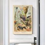 affiche animaux marins ocean vintage