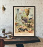 affiche animaux marins ocean vintage