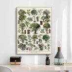 affiche arbre vintage