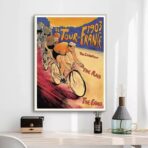 affiche arrivee du tour de france vintage