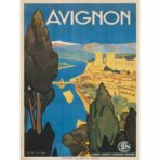 affiche avignon vintage