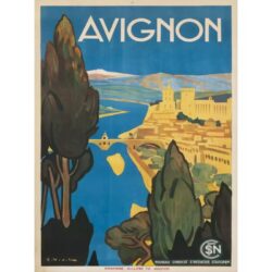 affiche avignon vintage