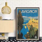 affiche avignon vintage