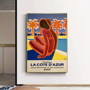 cartel vintage azul