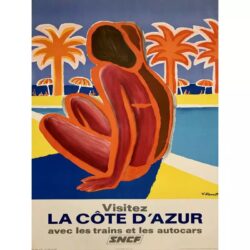 cartel vintage azul