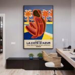 cartel vintage azul