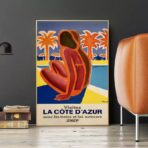 cartel vintage azul