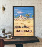 affiche bagdad haifa vintage