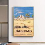 affiche bagdad haifa vintage