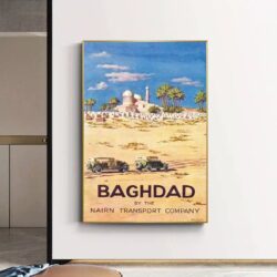 affiche bagdad haifa vintage