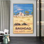 affiche bagdad haifa vintage