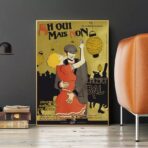 affiche bal dansant vintage