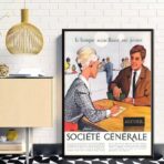affiche banque vintage
