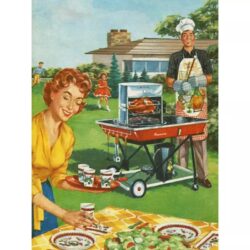 affiche barbecue vintag