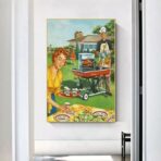 affiche barbecue vintag