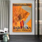 affiche barcelona vintage