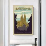 affiche barcelone vintage