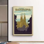 affiche barcelone vintage