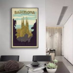 affiche barcelone vintage