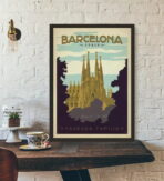 affiche barcelone vintage