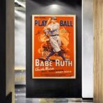 affiche baseball vintage