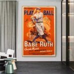 affiche baseball vintage