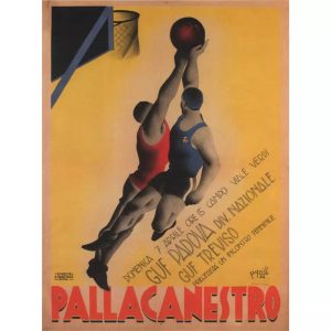 affiche basketball vintage