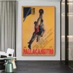 affiche basketball vintage